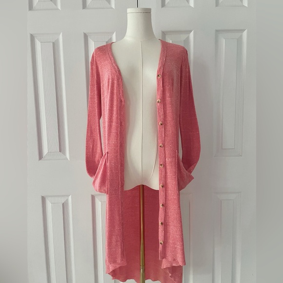 Free People Beach Ribbed Up Maxi Cardigan Size S - Picture 4 of 7